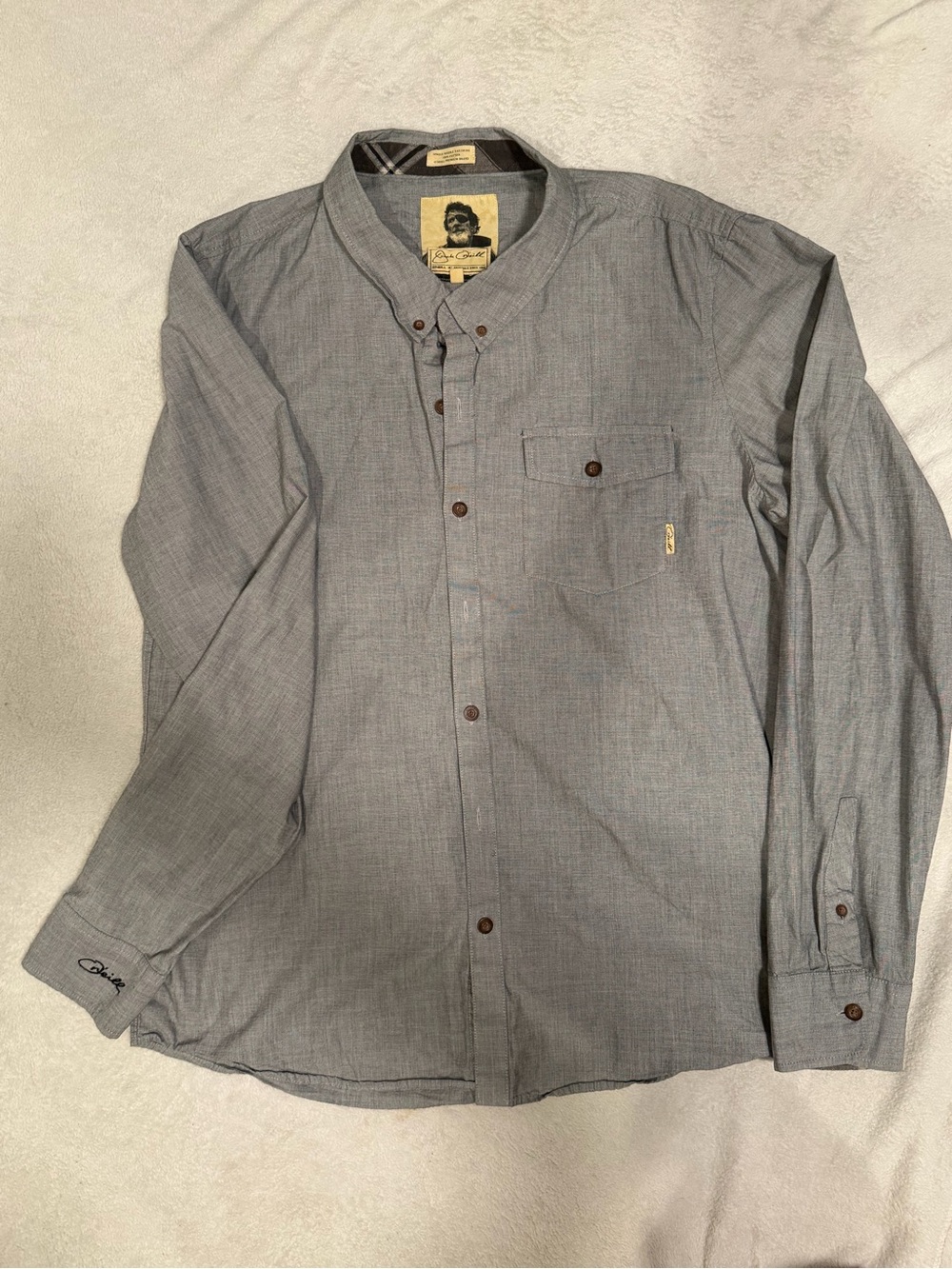 O’Neill Casual Long-Sleeve Button-Up Shirt - Gray